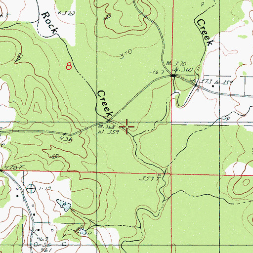 Topographic Map of Little Rock Creek, MS