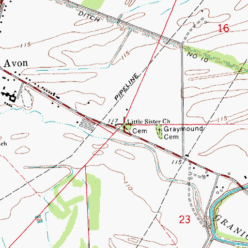 Topographic Map of Little Sister Church, MS