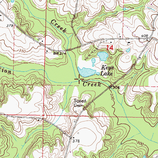 Topographic Map of Little Station Creek, MS
