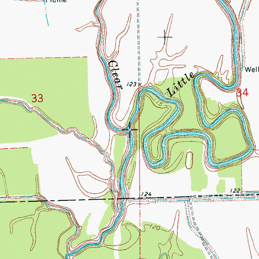 Topographic Map of Little Steele Bayou, MS