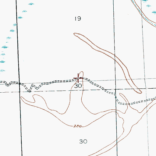 Topographic Map of Little Texas School, MS