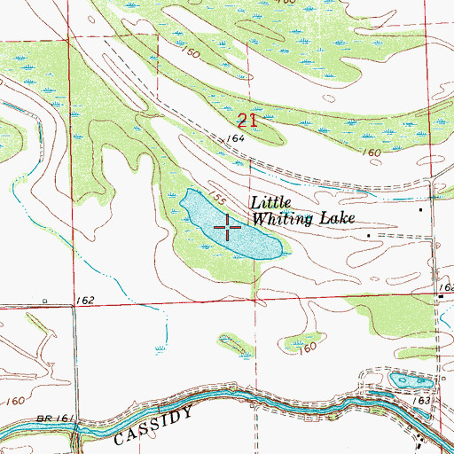 Topographic Map of Little Whiting Lake, MS