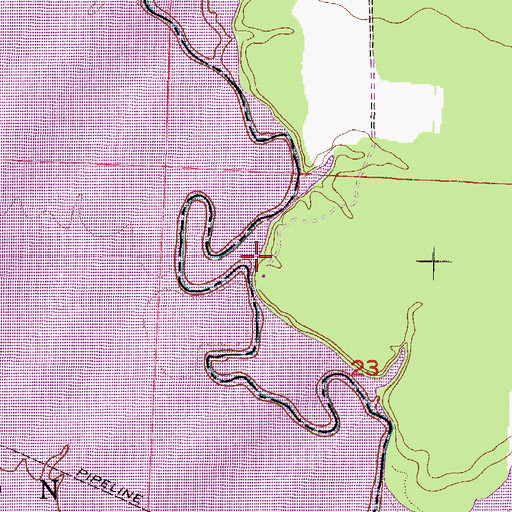 Topographic Map of Cottonshed Landing, AR