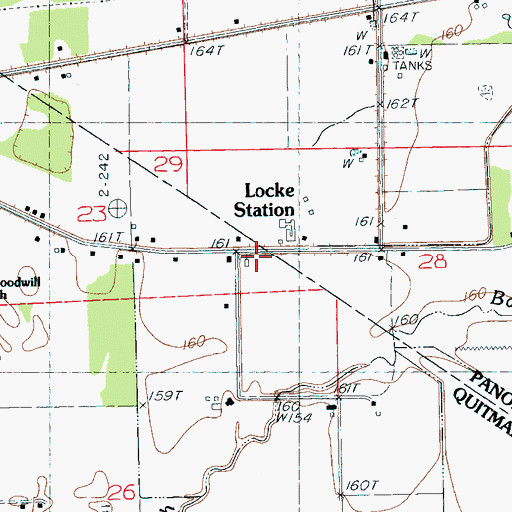 Topographic Map of Locke Station Church, MS