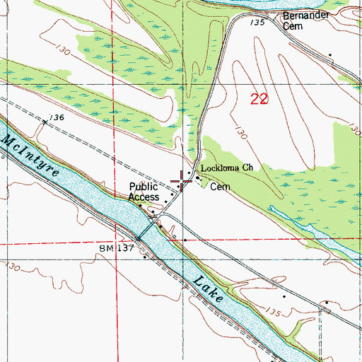 Topographic Map of Lockloma Church, MS
