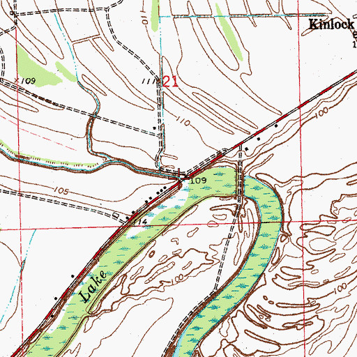 Topographic Map of Locust Bayou, MS