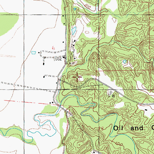 Topographic Map of Logan Cemetery, MS