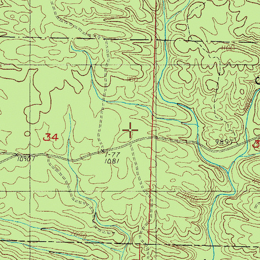 Topographic Map of Holly Hill School (historical), AR