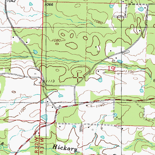 Topographic Map of Hopewell School (historical), AR