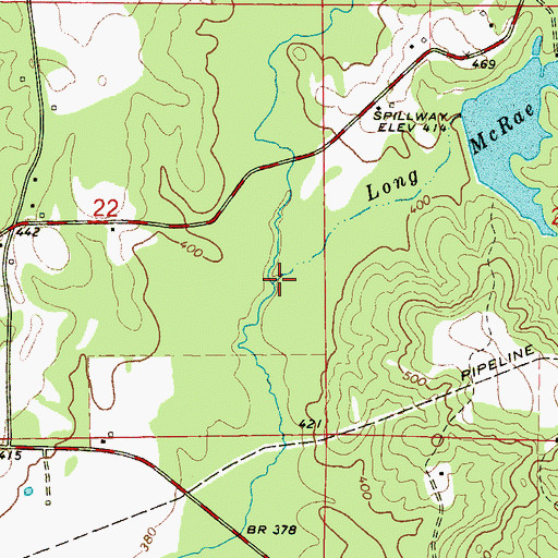 Topographic Map of Long Branch, MS