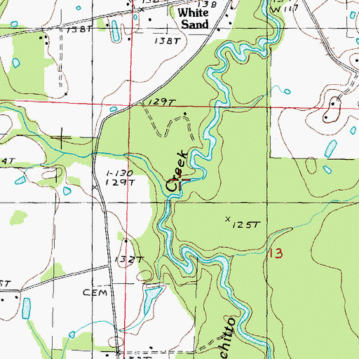 Topographic Map of Long Branch, MS
