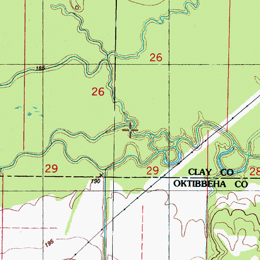 Topographic Map of Long Branch, MS