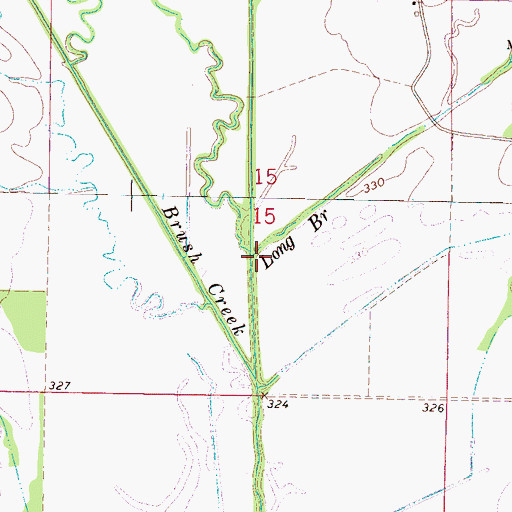 Topographic Map of Long Branch, MS