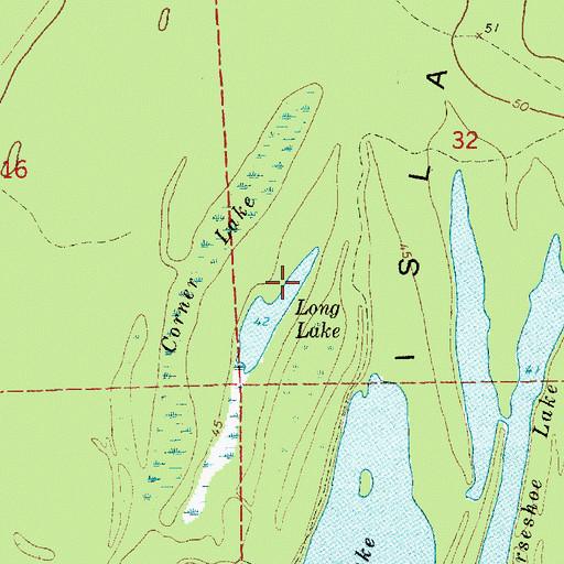 Topographic Map of Long Lake, MS