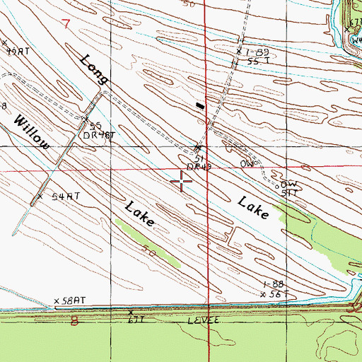 Topographic Map of Long Lake, MS