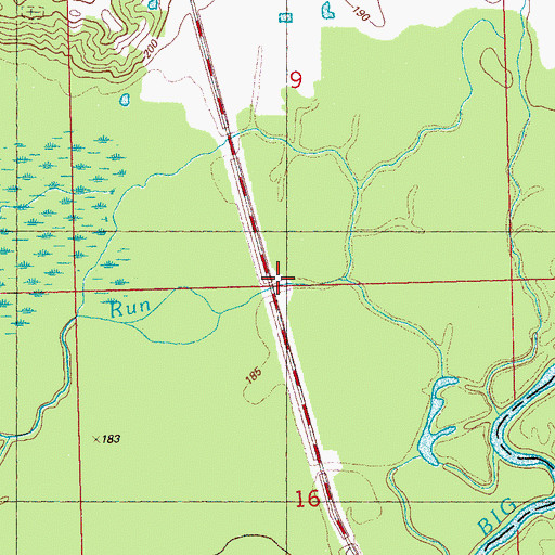 Topographic Map of Long Lake, MS