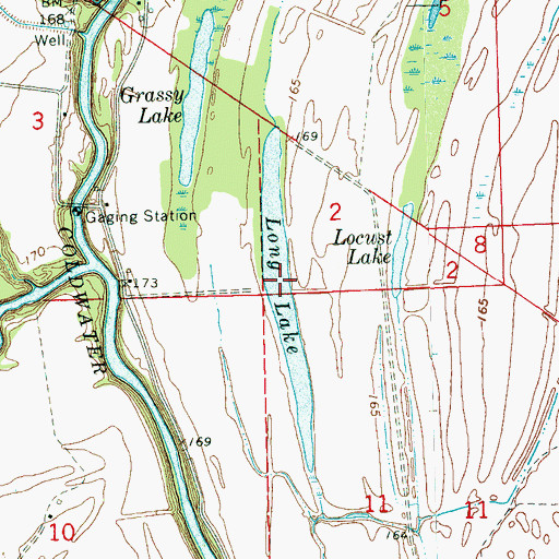 Topographic Map of Long Lake, MS