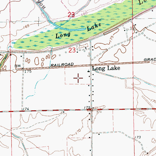 Topographic Map of Long Lake, MS