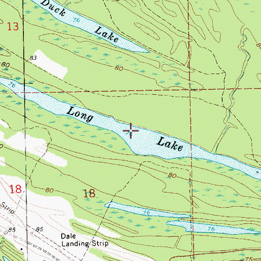 Topographic Map of Long Lake, MS