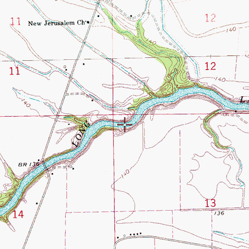 Topographic Map of Long Lake, MS