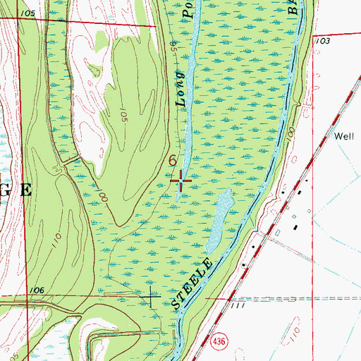 Topographic Map of Long Pond, MS