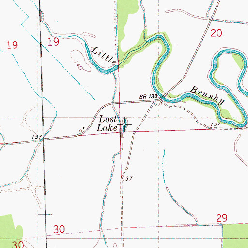 Topographic Map of Lost Lake, MS