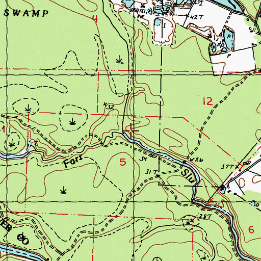 Topographic Map of Lotts Creek, MS