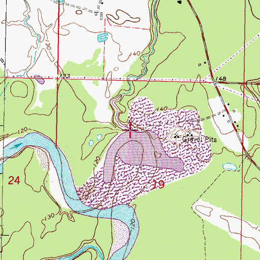 Topographic Map of Lotts Creek, MS