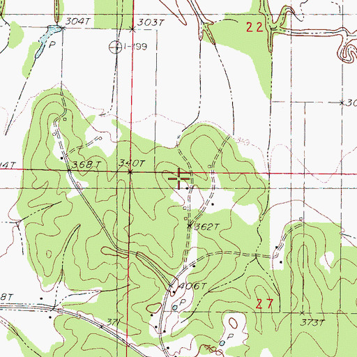Topographic Map of Lovette Cemetery, MS