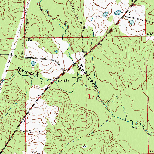 Topographic Map of Lowden Branch, MS