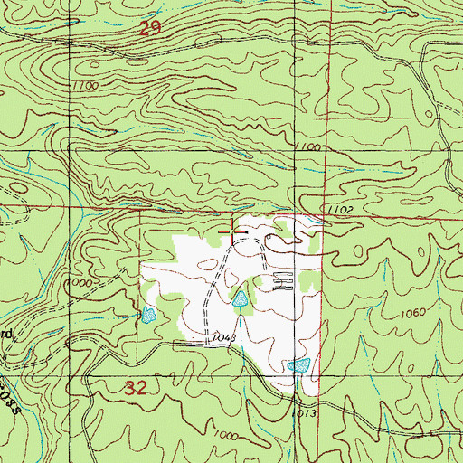 Topographic Map of Shelton School (historical), AR