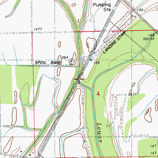 Topographic Map of Lower Quiver River, MS