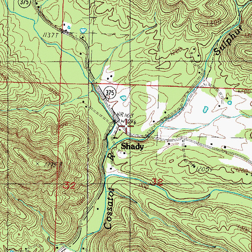 Topographic Map of Spring Valley School (historical), AR