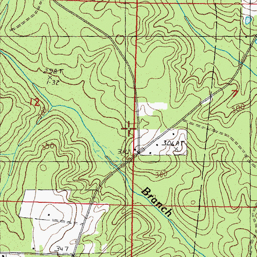 Topographic Map of Loyal School, MS