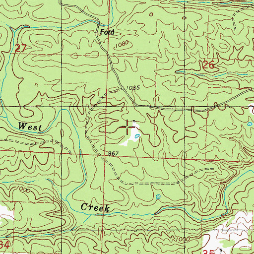 Topographic Map of Sunflower School (historical), AR