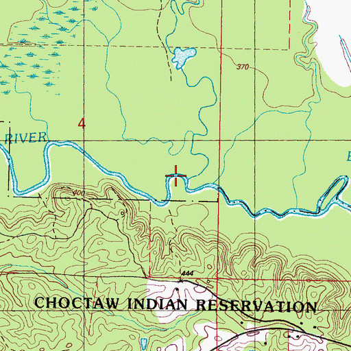 Topographic Map of Lukfapa Creek, MS
