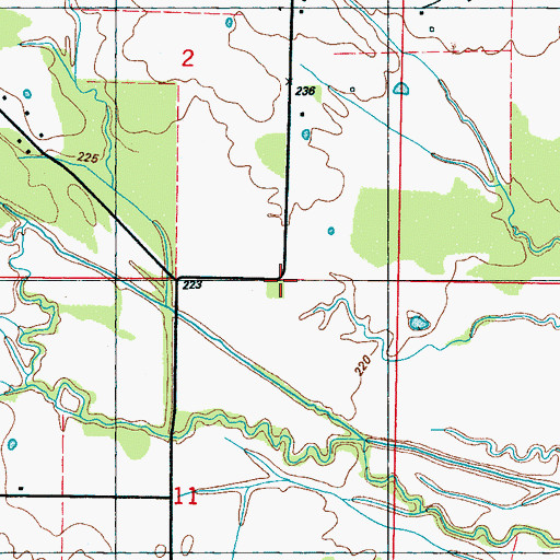 Topographic Map of Lumis Church, MS