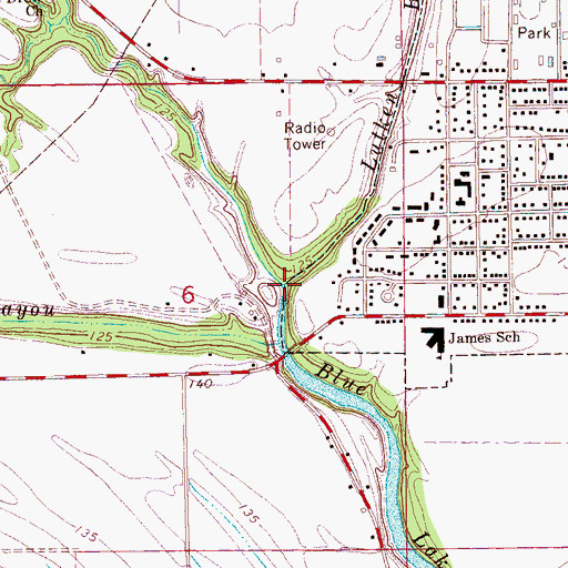 Topographic Map of Lutken Bayou, MS