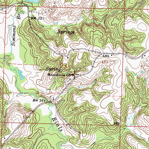 Topographic Map of Macedonia Church, MS