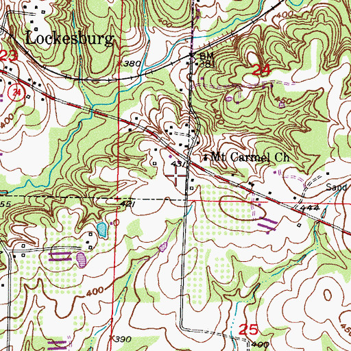 Topographic Map of Lockesburg Elementary School, AR