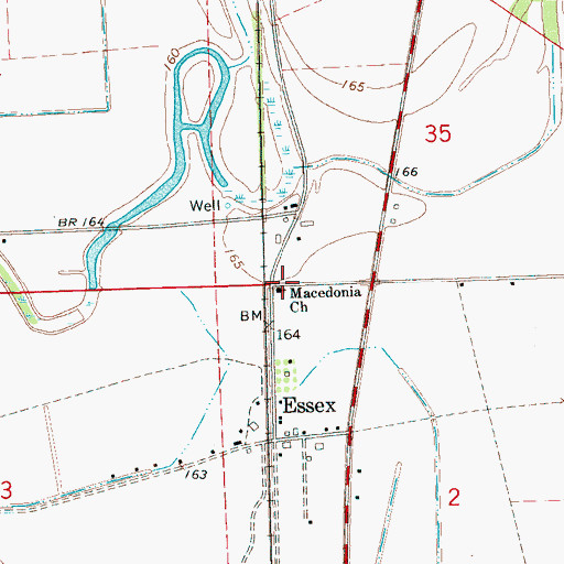 Topographic Map of Macedonia Church, MS
