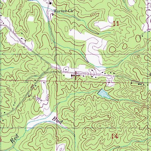 Topographic Map of Macedonia Church, MS