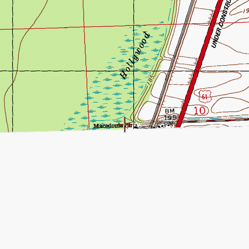 Topographic Map of Macedonia Church, MS