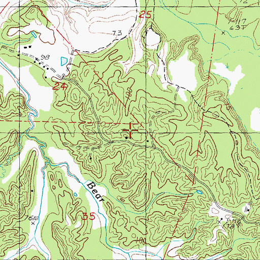 Topographic Map of Macedonia School, MS