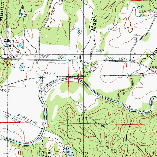 Topographic Map of Magic Creek, MS