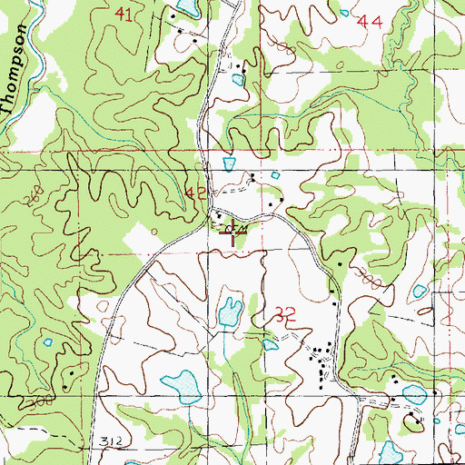 Topographic Map of Magnolia School, MS