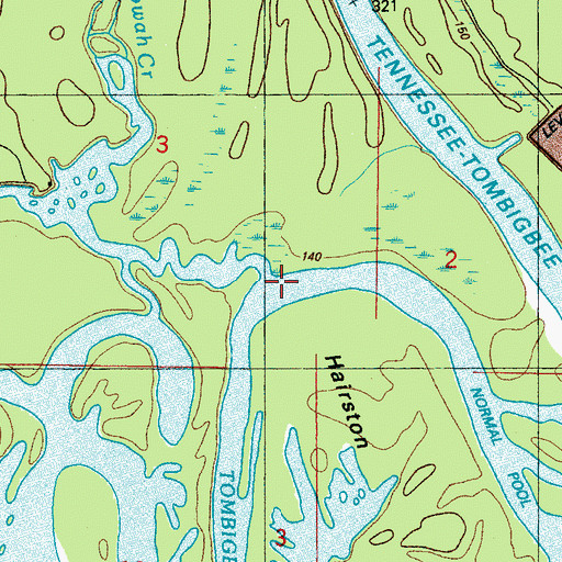 Topographic Map of Magowah Creek, MS