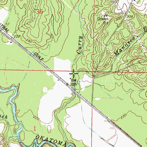 Topographic Map of Manasco Branch, MS
