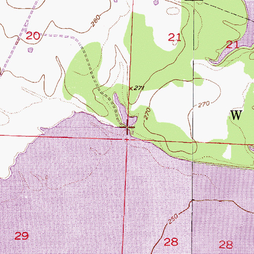 Topographic Map of Parloma Landing, AR