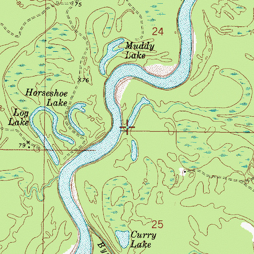 Topographic Map of Maples Creek, MS